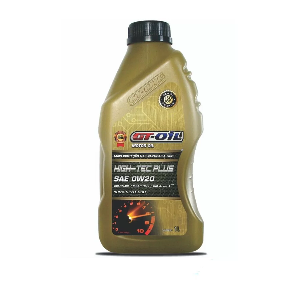 LUBRIFICANTE DE MOTOR GT OIL HIGH TEC PLUS 0W20 API SN - GT OIL - GT71012