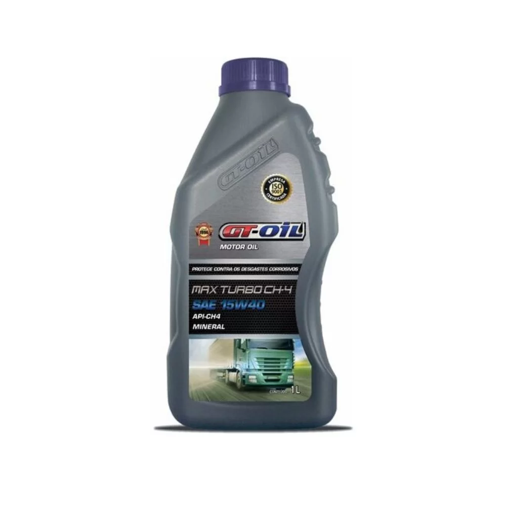 LUBRIFICANTE DE MOTOR MAX TURBO 15W40 CH4 24X1 - GT OIL - GT95024