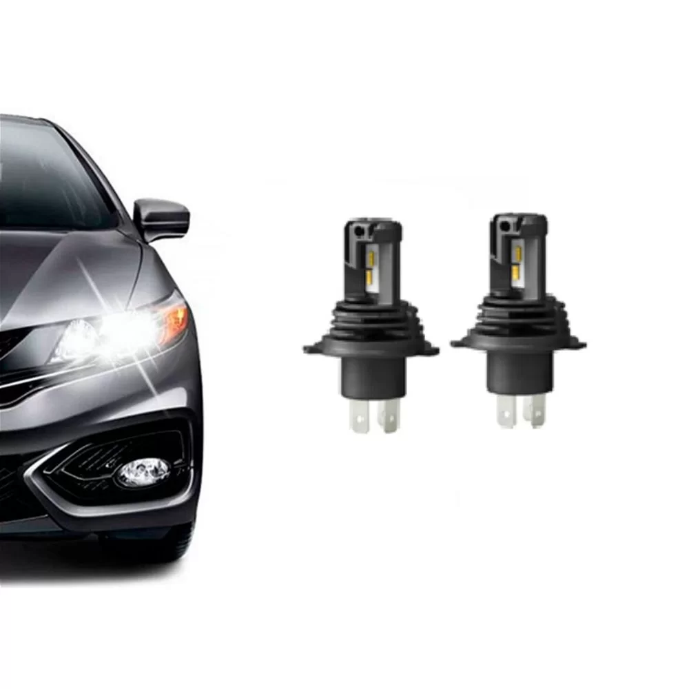 KIT LÂMPADA H4 ULTRA LED COMPACT 6000K 10000LM - TIGER - TG1022H4