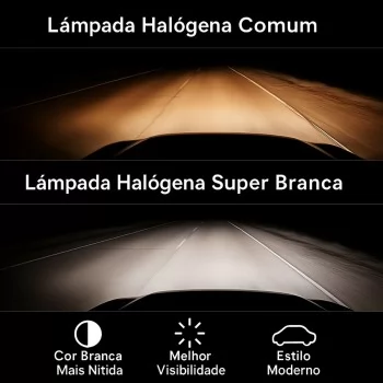 PAR DE LAMPADA SUPER BRANCA H11 12V 55W 4200K- TIGER - TG1012H11