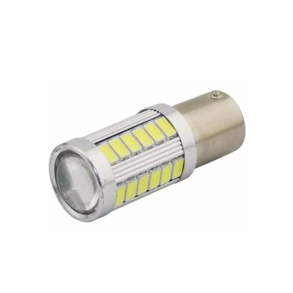 LAMPADA LED BRANCA 1034 E 1156 TORRE 33 LEDs APLICAÇÃO LANTERNA E FREIO 2 POLOS - VELOX - 133602