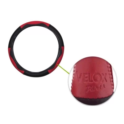 CAPA PARA VOLANTE PRETO E VERMELHO UNIVERSAL - VELOX 902204