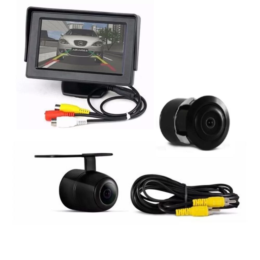 MONITOR DE 4 POLEGADAS COM CÂMERA DE RÉ 12V - TIGER TG1304004