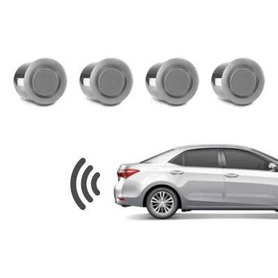 SENSOR DE ESTACIONAMENTO PRATA UNIVERSAL 4 PONTOS COM DISPLAY MEIA LUA - TIGER TG1302003
