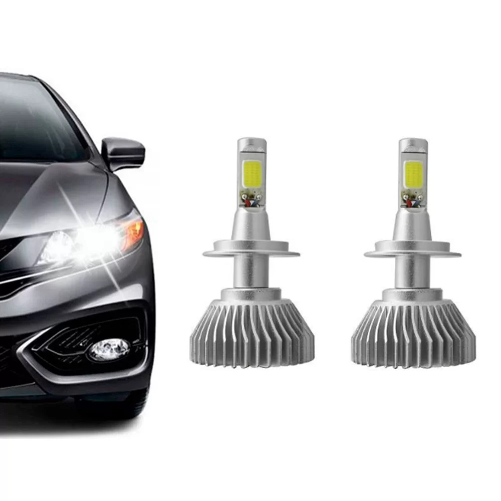KIT LÂMPADA H27 SUPER LED 2D 6000K 6400LM - TIGER TG1001H27