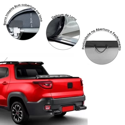 CAPOTA MARÍTIMA FLASH FORCE FIAT STRADA FREEDOM E ENDURANCE 2020 EM DIANTE CABINE DUPLA - FLASH COVER 217