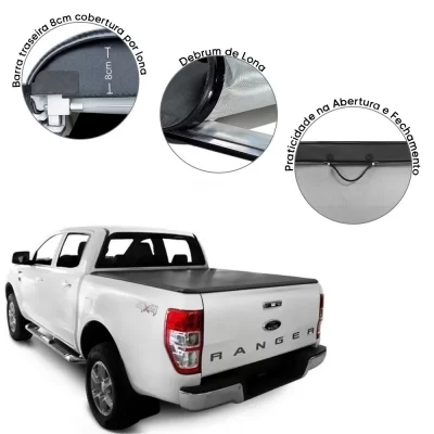 CAPOTA MARÍTIMA FLASH FORCE FORD RANGER XLS 2012 EM DIANTE CABINE DUPLA - FLASH COVER 176