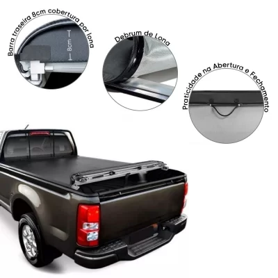 CAPOTA MARÍTIMA FLASH FORCE GENERAL MOTORS GM S10 DE 2016 EM DIANTE CABINE DUPLA - FLASH COVER FF207