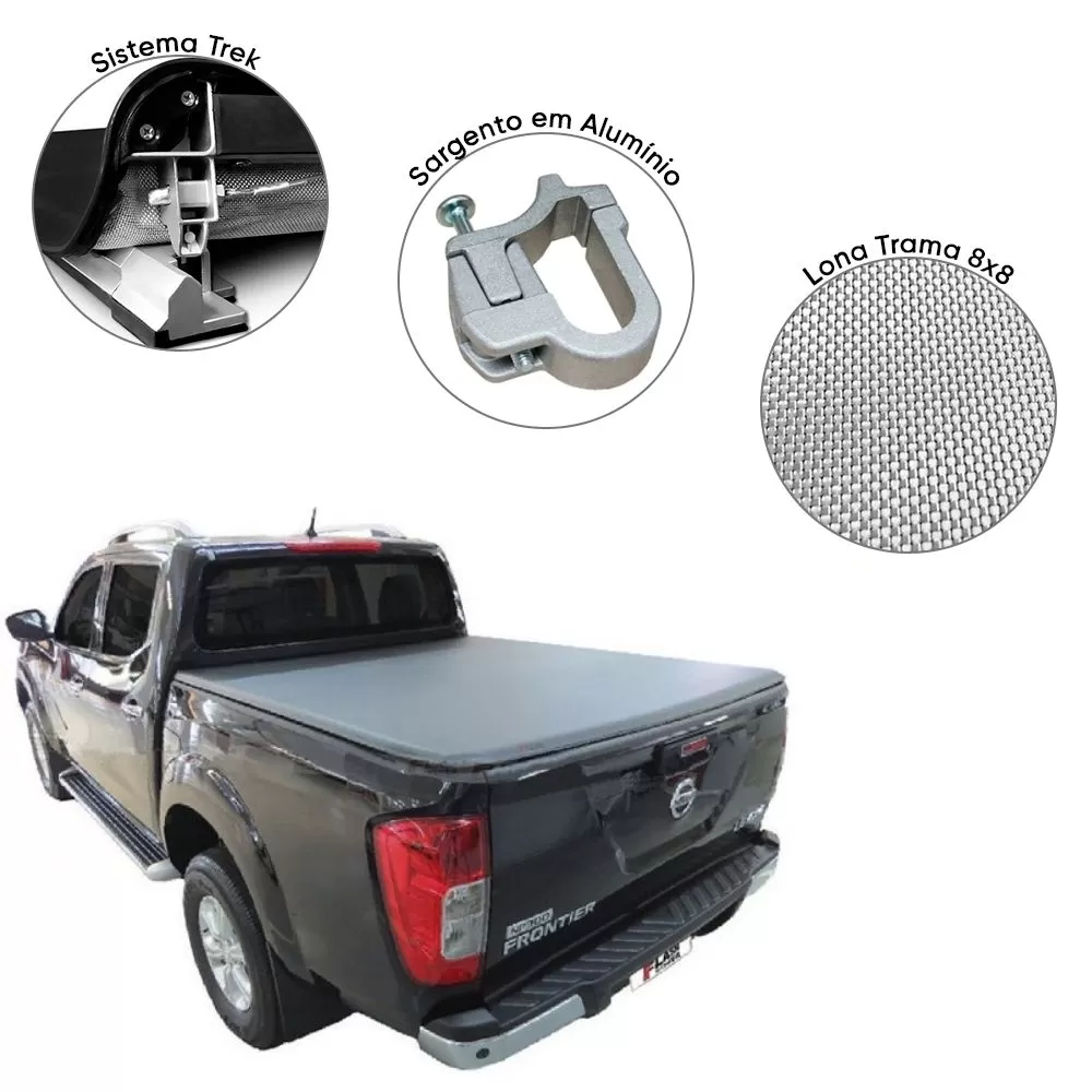 CAPOTA MARÍTIMA FLASH FORCE NISSAN FRONTIER 2016 EM DIANTE CABINE DUPLA - FLASH COVER FF204