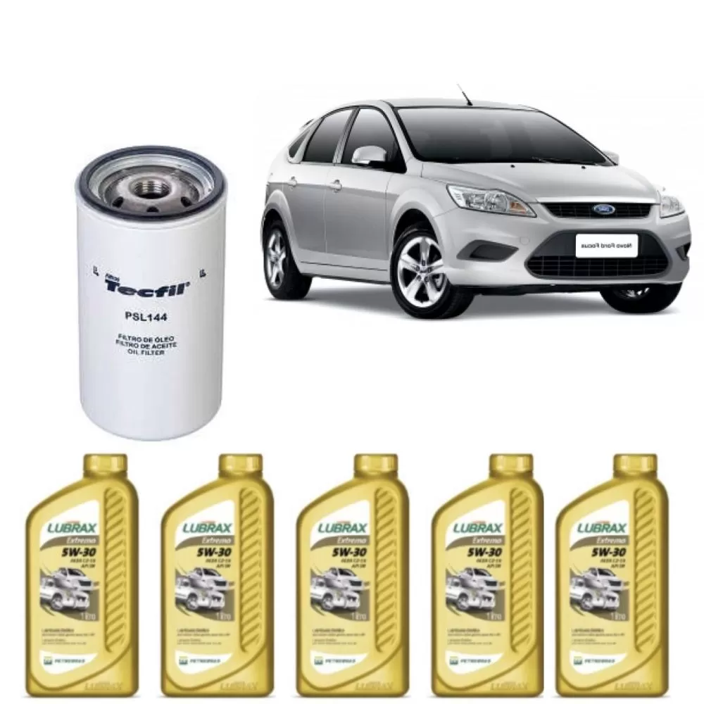 KIT PARA TROCA DE ÓLEO FORD FOCUS 1.6, 1.8 E 2.0 DE 1998 ATÉ 2010 - TECFIL E LUBRAX