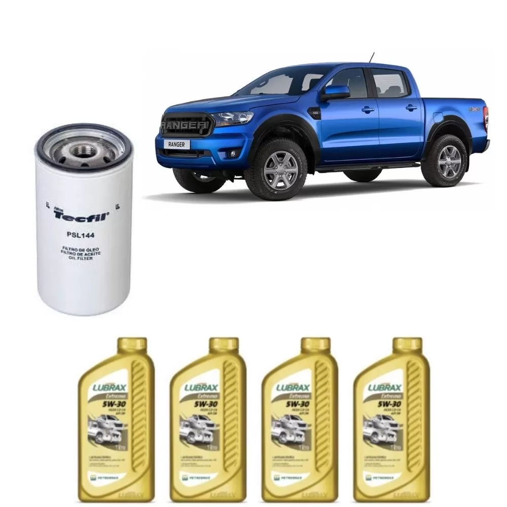 KIT PARA TROCA DE ÓLEO FORD RANGER 2.3 DE 2000 EM DIANTE - TECFIL E LUBRAX