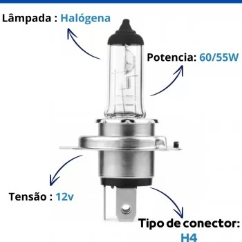LAMPADA BIODO H-4 12V 60/55W