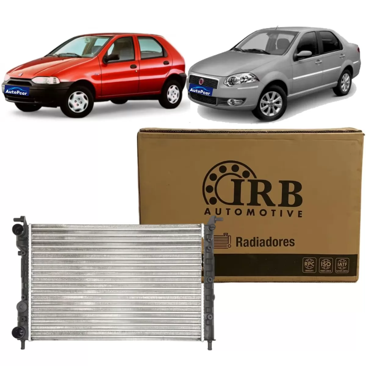 RADIADOR ALUMINIO FIAT PALIO/SIENA/STRADA 1.0/1.3/1.5 8/16V FIRE 99/02 C/S AR