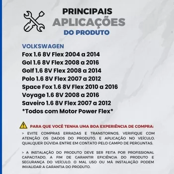 EIXO COMANDO DE VALVULA VW GOL/FOX/VOYAGE/FOX 1.6 11/ FLEX ROLETADO