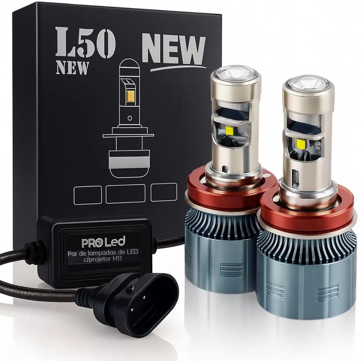 LAMPADA H-11 MINI PROJETOR LED 85W 12V 6000K 35000LM