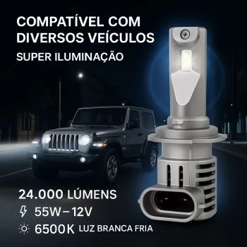 LAMPADA H-27 MINI LED HEADLIGHT 55W 12V 6500K 24000LM