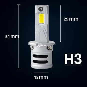 LAMPADA H-3 MINI LED HEADLIGHT 55W 12V 6500K 24000LM