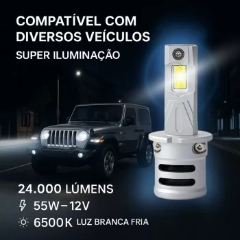 LAMPADA H-3 MINI LED HEADLIGHT 55W 12V 6500K 24000LM