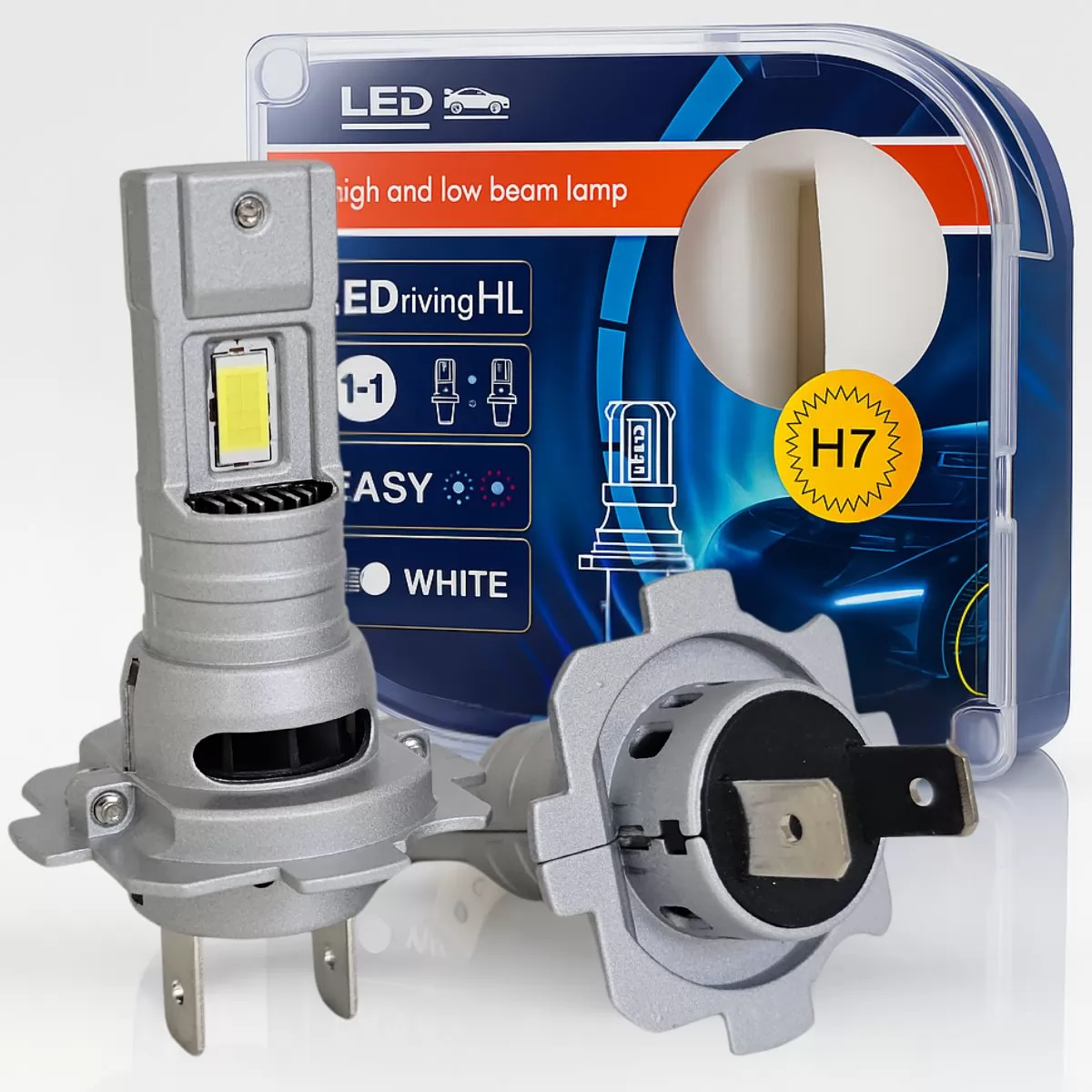 LAMPADA H-7 MINI LED HEADLIGHT 55W 12V 6500K 24000LM