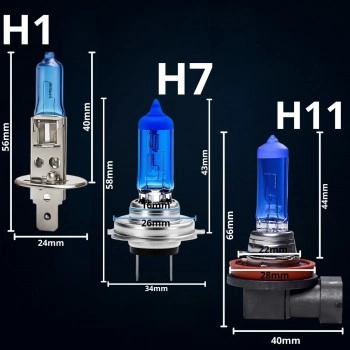 Kit 6 Lâmpadas Super Branca 8500K H7 + H1 + H11