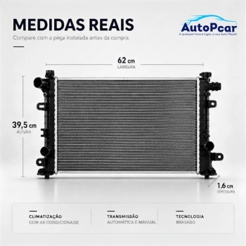 RADIADOR ALUMINIO FIAT TORO 2.4 16/... COMPASS FLEX 2.0 16V 17/