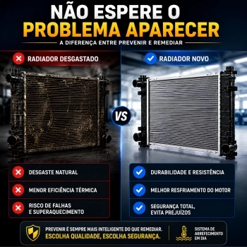 RADIADOR ALUMINIO VW GOL/FOX/SPACEFOX/POLO/VOYAGE 06/11 1.0/1.6/2.0 S/AR